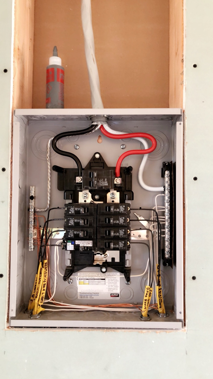 New electrical panel with tidy wiring and every circuit labeled